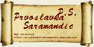Prvoslavka Saramandić vizit kartica